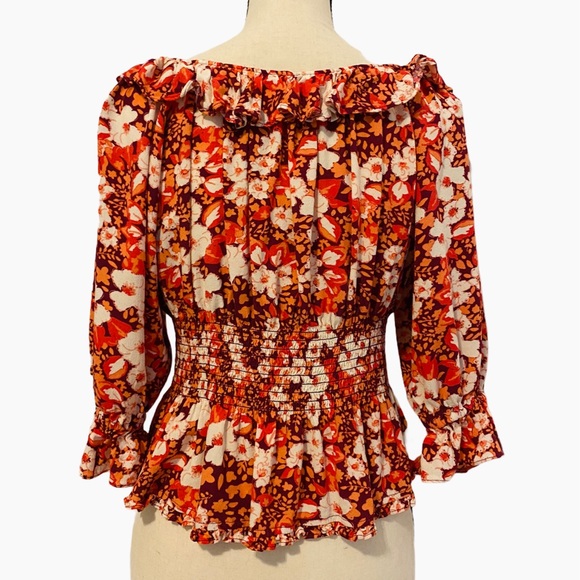 Free People Sweet Memories Blouse in Pink Print - Picture 4 of 6